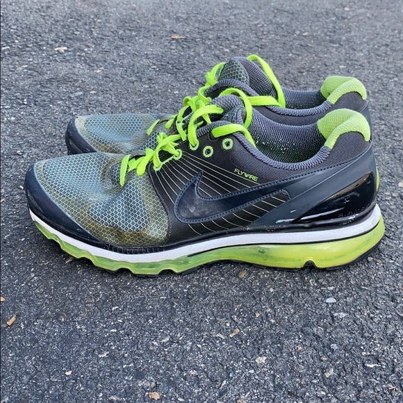 Nike Air Max Mens Flywire Shoes Size 12👟🖤💚👞 - Picture 3 of 6